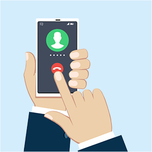 Anruf mit dem Smartphone